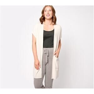 Barefoot Dreams CozyChic Ultra Lite Ribbed Vest Almond,M A612225